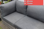 Outdoor furniture with cushions, Plastic box with stainless steel smal...