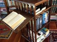 Antique revolving wood bookcase, Antique revolving wood bookcase