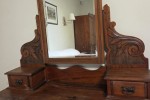 Wooden dresser with mirror