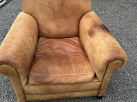 Leather arm chair