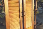 Wooden slat wardrobe/cupboard doors