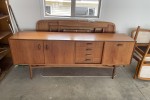 Table, Sideboard, Dining chairs (6)