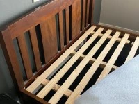 Queen sized bed, sofa