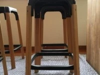Solid American Oak Bar Leaner Set