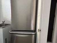 Queen bed, Single door fridge