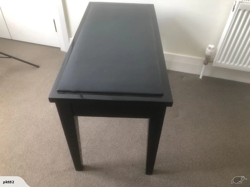 Black Double seating Piano Stool