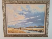 A piece of wall art  1.25H 1.8 W and narrow like a painting - weighs a...