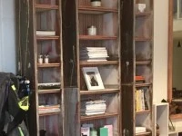 Tall distressed style shelves