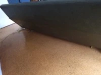 Vintage 60s-70s green vinyl three/four seater couch
