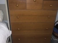 Double bed, Large clothes drawer, Two small clothes drawers, Two seat ...