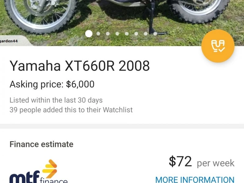 Motorcycle Yamaha Tenere 660R