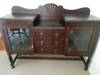 Dining table and 6 chairs, Side board, 6 chairs