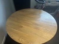 Oak Round Dining Table by Thread Design