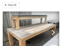 Wooden table, Wooden bench