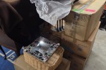 Various items and boxes. Total cubes about 2.