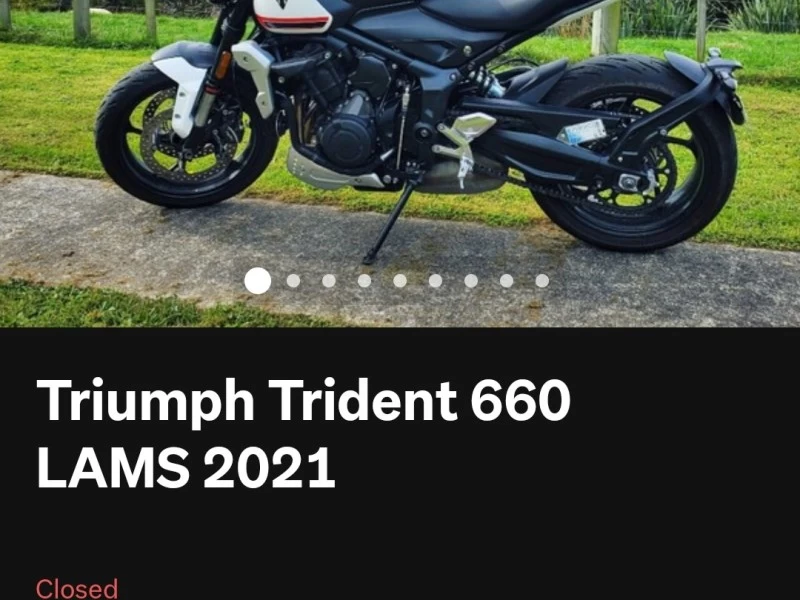 Motorcycle Triumph Trident 660