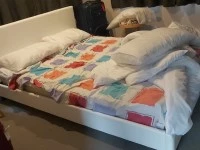 Queen bed and mattress, Fridge