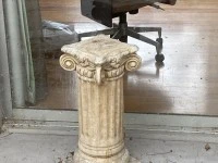 Dresser, 2 pedestals, 2 statues, Fountain