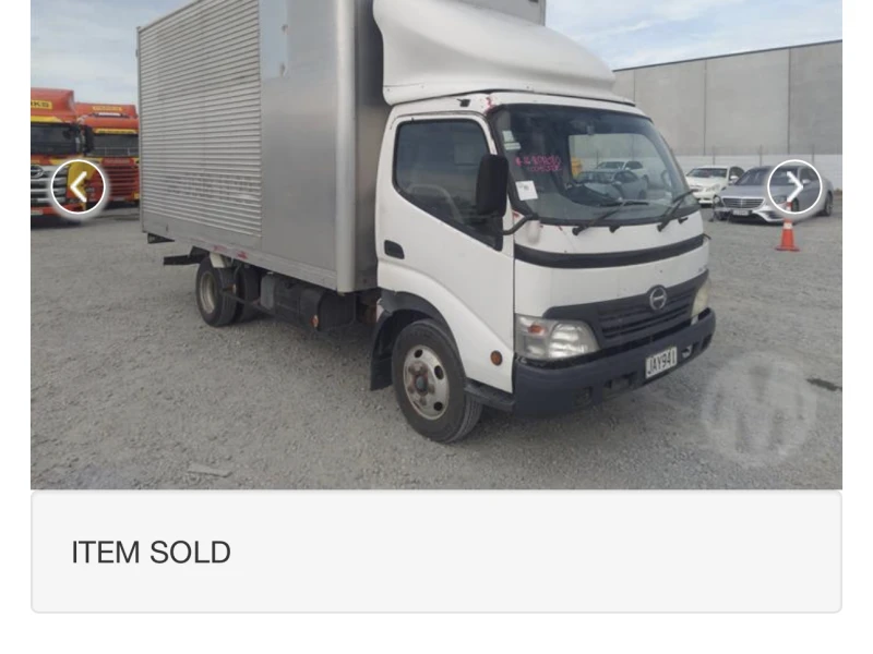 HINO box body truck, starts and runs