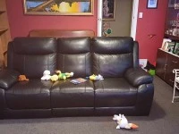 A king bed, a queen bed, a ks bed, 3 leather couches, 2 book shelf, a ...