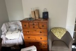 Queen bed, Dressers, Desks, Wardrobe, Bedside tables