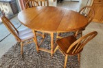 Dining Table and 4 Chairs, English Oak.