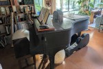 Baby grand black piano
