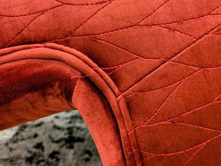 Velvet Red Two-Seater Couch