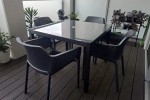 Outdoor table, Outdoor chair, Outdoor chair, Outdoor chair, Outdoor ch...