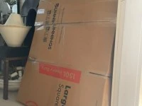 Fragile - box w mirrors, Boxed - Large Stone & Cane Mirror