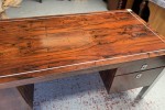 Mid Century Solid Brazilian Rosewood Chrome Frame Desk