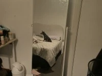 Double bed, Headboard, Mirror stand