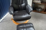 Lazy boy chair and footstool