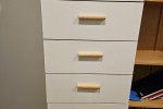 Single King Bed + Mattress, 5 drawer tallboy x2, 120 cm office desk x...