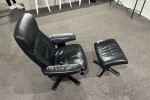 Small leather recliner