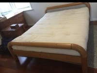Queen Bed frame dismantled & queen futon mattress