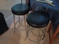 Kitchen stool (3), Glass table top, Fridge, Coffee table. Glass top, A...