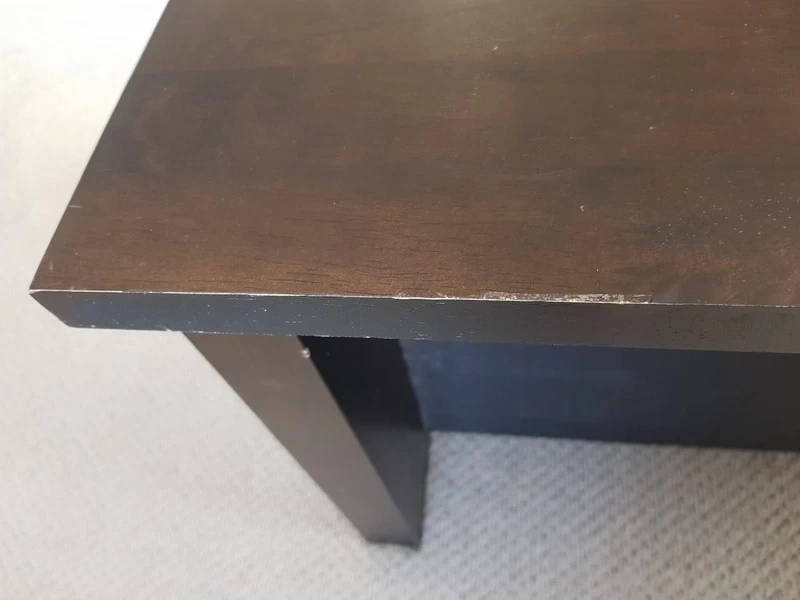 Dark Wood Coffee Table with Storage