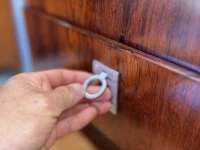 Mid Century Solid Brazilian Rosewood Chrome Frame Desk