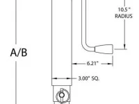 Bulldog Square Trailer Jack/Jockey 4500kg