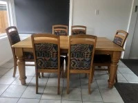 Dining table & six chairs