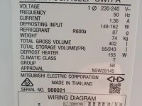 Washing machine, Refrigerator, 6x dining room chairs