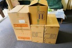 Treadmill, 2 luggage, 14 boxes, 3 foldable tables, 2 bags, foldable dr...