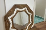 Queen bed with Mattress, bedside table (2), tallboy, study table, mirr...