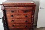 VICTORIAN MAHOGANY CHEST OF DRAWS 6 draws	122w x 128h x 58d cm, VICTOR...