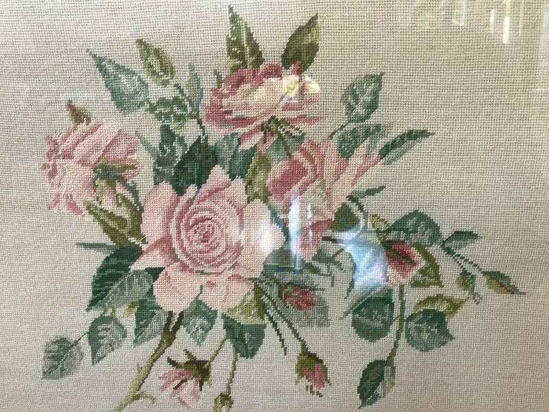 Rose cross stitch fire screen - so very French Provincial *C my other ...