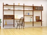 Mid Century Large Wall Units. 370cm WIDE. 214cm H.