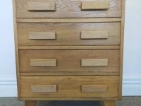 MID CENTURY TALL BOY DRAWERS- SOLID OAK, Drawers