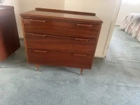 Duchess with mirror, drawer unit, queen bed head with drawers either s...