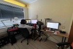 Double bed, computer chair (2), computer table (2), book shelves (2), ...
